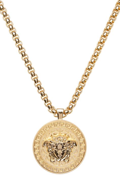 versace gold necklace mens